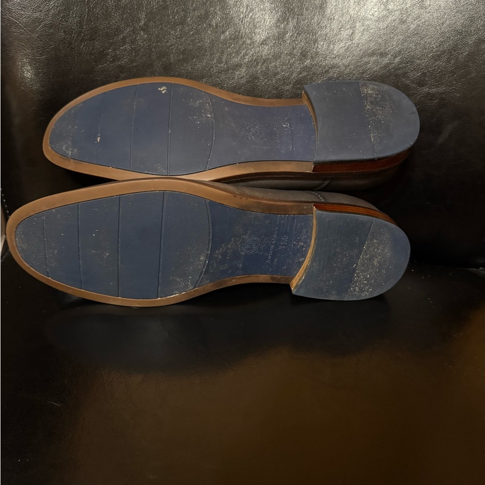 Aston Grey Grenasien Mens Size 11.5 DarkGray Leather Almond Toe Oxford Shoe - Picture 4 of 6